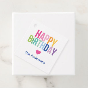Personalised Happy Birthday Rainbow Gift Tags