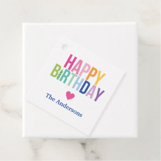 Personalised Happy Birthday Rainbow Gift Tags