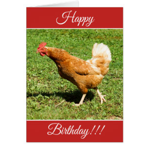 Personalised Happy Birthday Rooster Card