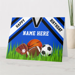 Personalised Happy Birthday, Sports Birthday Cards
