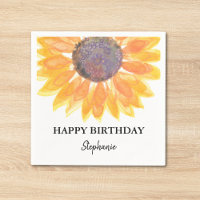 Personalised Happy Birthday Sunflower