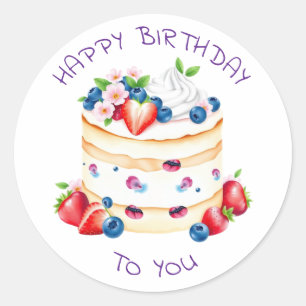 Personalised Happy Birthday To You Classic Round Sticker