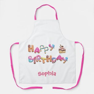 Personalised Happy Birthday Treats Colourful  Apron
