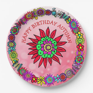 Personalised Happy Birthday Unicorn and Fairy Paper Plate