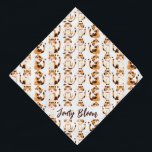 Personalised Happy Calico Cartoon Cat Pet Bandana<br><div class="desc">Calico kitties are considered to be lucky cats. If your cat is a tricolor or if you would like a unique fortune cat,  this personalised bandanna would be a great choice.</div>