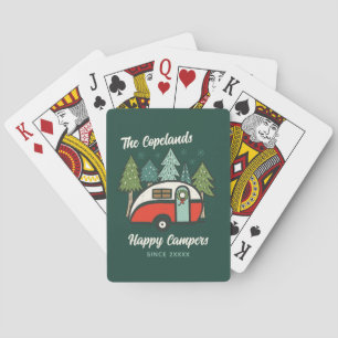 Personalised Happy Camper Playing Cards