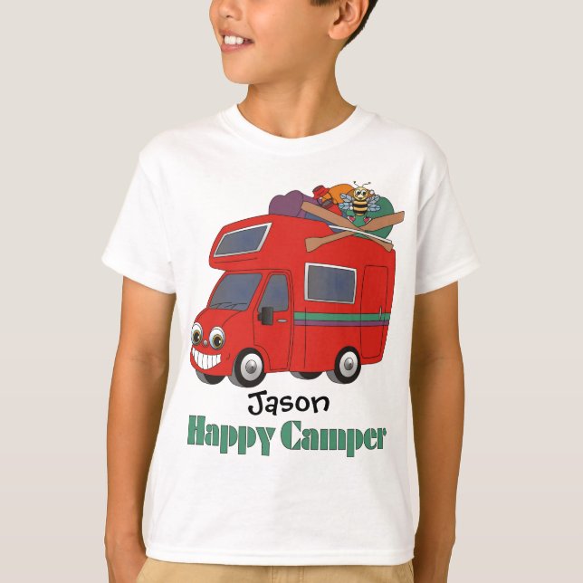 Personalised Happy Camper T-Shirt (Front)