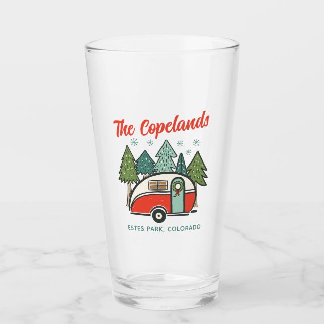 Personalised Happy Campers Glass (Front)