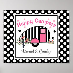 Personalised Happy Campers Poster
