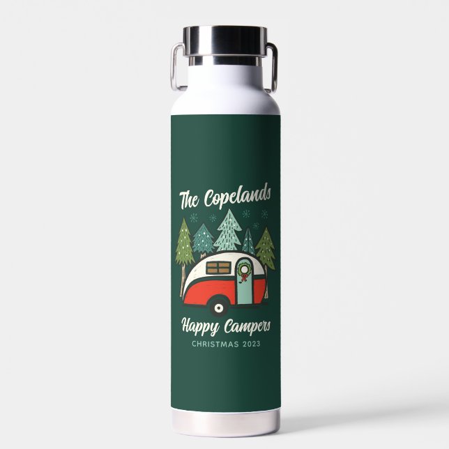 Personalised Happy Campers Water Bottle (Front)