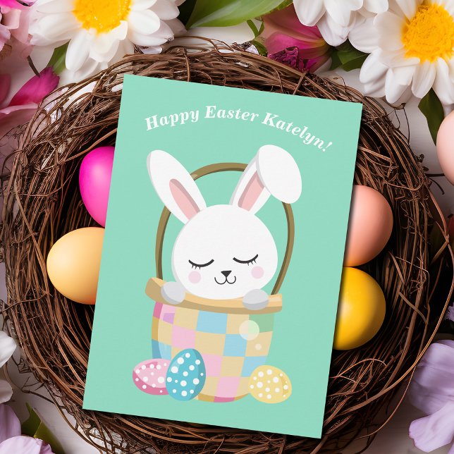 Personalised Happy Easter Bunny Cute Children's Card (Creator Uploaded)