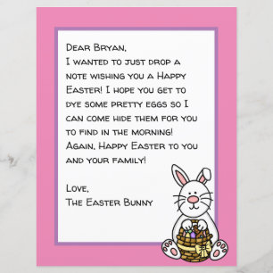 Personalised Happy Easter Bunny Letter 