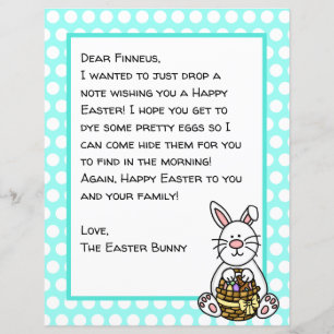 Personalised Happy Easter Bunny Letter  