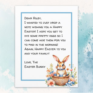 Personalised Happy Easter Bunny Letter