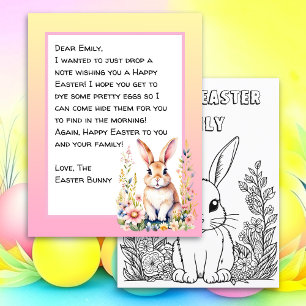 Personalised Happy Easter Bunny Letter