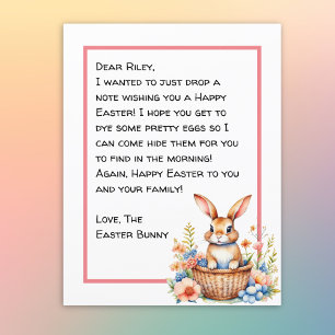 Personalised Happy Easter Bunny Letter