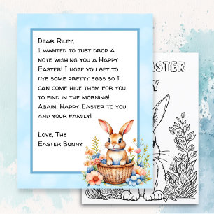 Personalised Happy Easter Bunny Letter