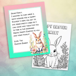 Personalised Happy Easter Bunny Letter