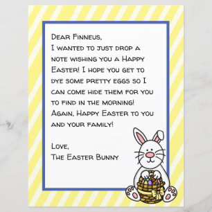Personalised Happy Easter Bunny Letter