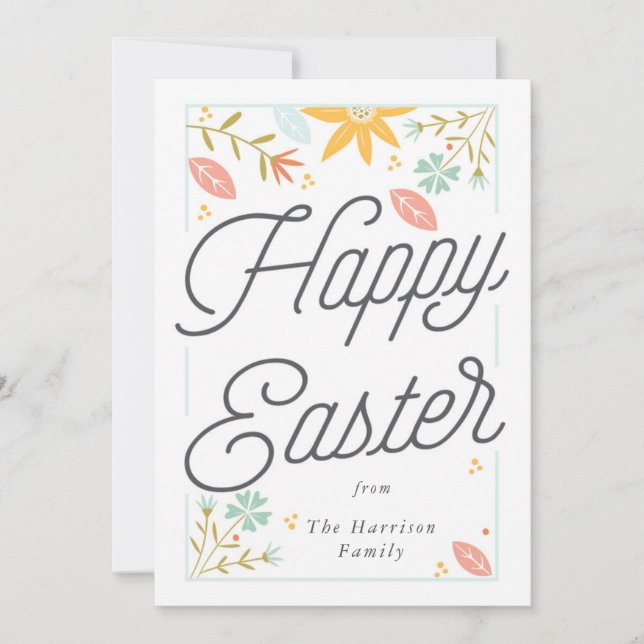 Personalised Happy Easter Card (Front)