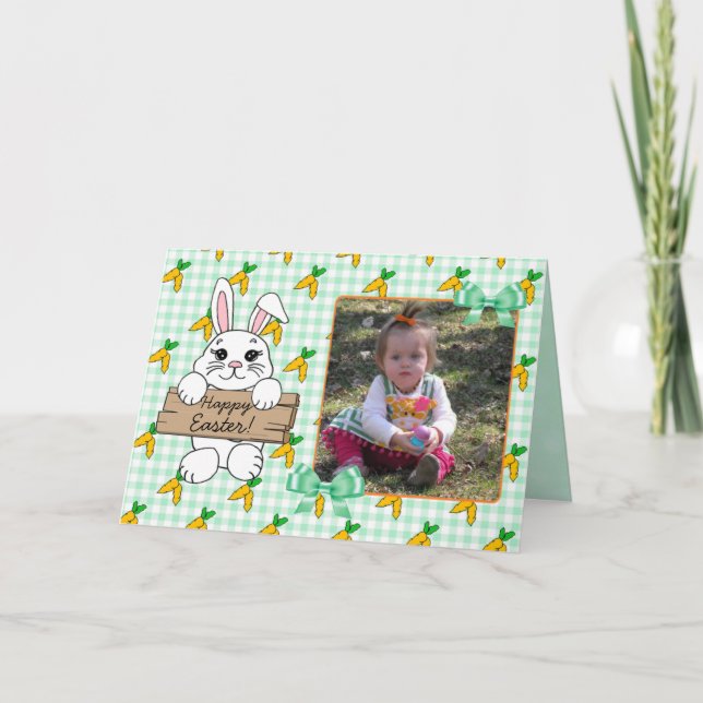 Personalised Happy Easter Family Photo Card (Front)