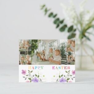 Personalised Happy Easter Photo Collage Postcard