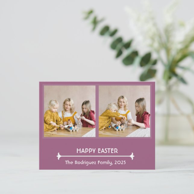 Personalised Happy Easter Photo Postcard (Standing Front)