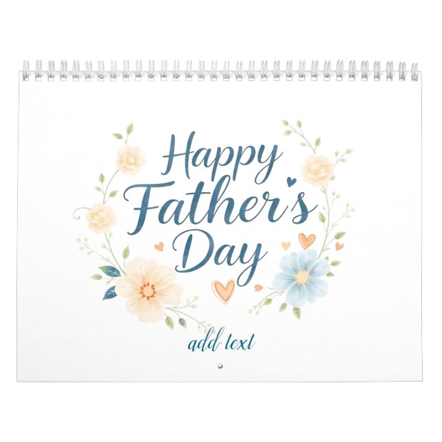 Personalised Happy Father's Day Calendar with Quot (Cover)