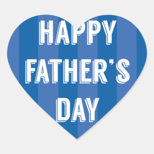 Personalised Happy Fathers Day Heart Heart Sticker