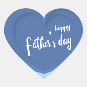 Personalised Happy Fathers Day Heart Heart Sticker