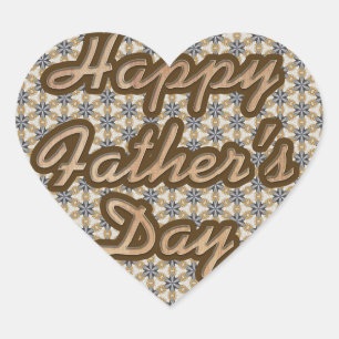 Personalised Happy Fathers Day Heart Sticker