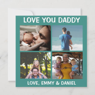 Personalised Happy Father's Day Love You Photo  