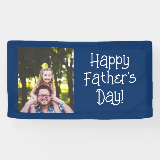 Personalised Happy Father's Day Photo Banner (Horizontal)