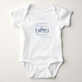 Personalised Happy First Father's Day Baby Bodysuit