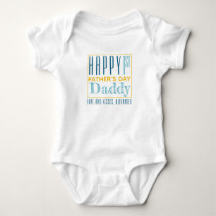 Personalised Happy First Father's Day Baby Bodysuit