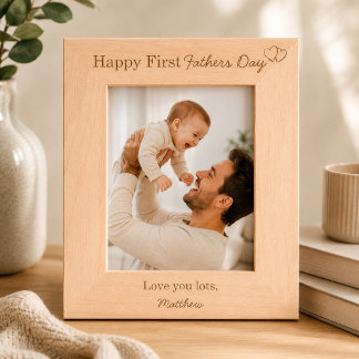 Personalised Happy First Fathers Day Picture Frame
