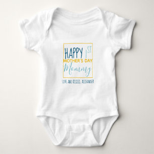 Personalised Happy First Mother's Day Baby Bodysuit