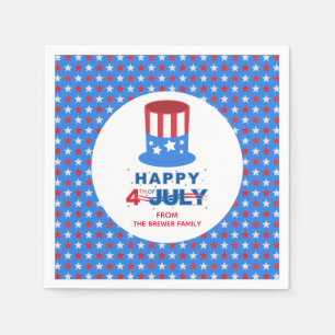 Personalised Happy Fourth of July Paper Napkin
