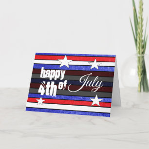 Personalised Happy Fourth of July Patriotic Card