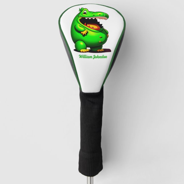 Personalised Happy Gator Golf Driver Head Cover (Front)