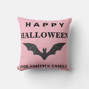 Personalised Happy Halloween Bat Cushion