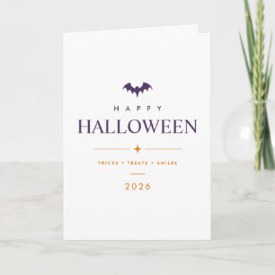 Personalised Happy Halloween Folded Greeting Card