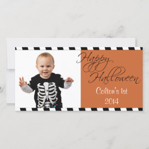 Personalised Happy Halloween Greetings Photo Card