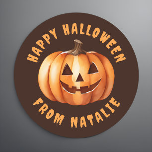 Personalised Happy Halloween Sticker