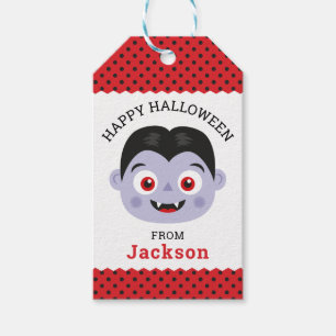 Personalised Happy Halloween Vampire Gift Tag