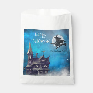 Personalised Happy Halloween Witch  Favour Bags