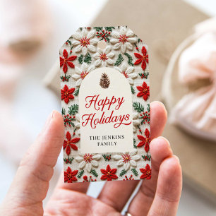 Personalised Happy Holidays Favour Gift Tags