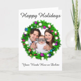 Personalised Happy Holidays Holiday Photo Card