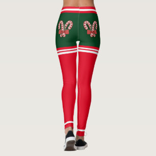 Personalised "Happy Holidays w/ Candy Canes" Leggings