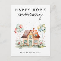 Personalised Happy Home Anniversary Real Estate
